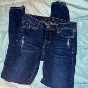 Dark denim skinny jeans